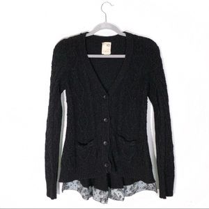 Anthropologie Far Away From Close Skirted Cardigan